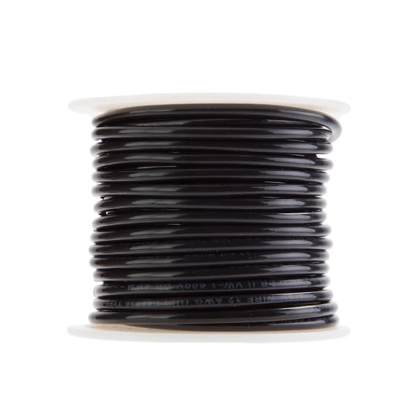 Remington Industries THHN Building Wire, Copper, 14 AWG, Black, Solid, 100 ft 14SLDBLATHHN100 - main